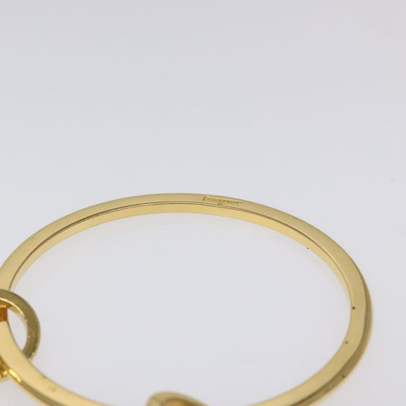 Salvatore Ferragamo Hand Bag Leather Black Gold Auth 116237