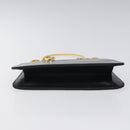 Salvatore Ferragamo Hand Bag Leather Black Gold Auth 116237-5
