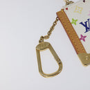 LOUIS VUITTON Monogram Multicolor Pochette Cles Purse White M92655 Auth 116241AM-9