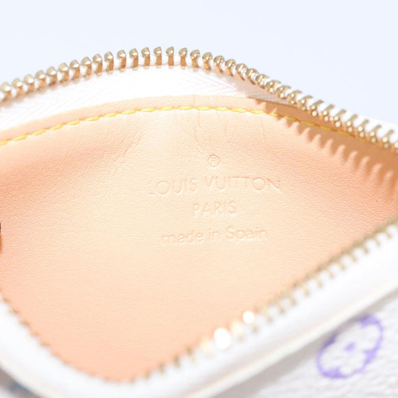 LOUIS VUITTON Monogram Multicolor Pochette Cles Purse White M92655 Auth 116241AM