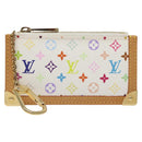 LOUIS VUITTON Monogram Multicolor Pochette Cles Purse White M92655 Auth 116241AM-13