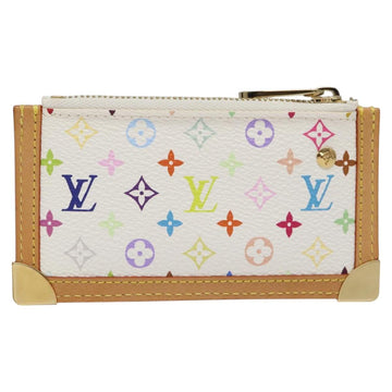 LOUIS VUITTON Monogram Multicolor Pochette Cles Purse White M92655 Auth 116241AM - 0