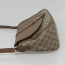 GUCCI GG Supreme Shoulder Bag PVC Beige Gold 336748 Auth 116246-4