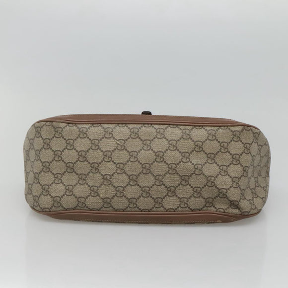 GUCCI GG Supreme Shoulder Bag PVC Beige Gold 336748 Auth 116246