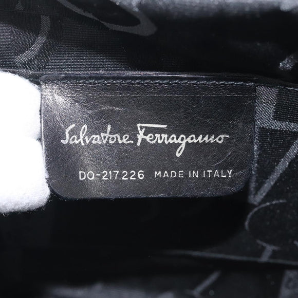 Salvatore Ferragamo Tote Bag Leather White Silver Auth 116250V