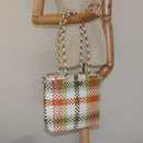 Salvatore Ferragamo Tote Bag Leather White Silver Auth 116250V-20