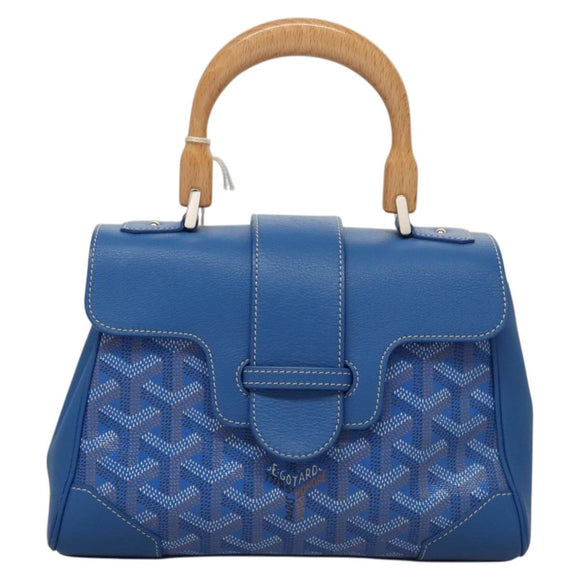 GOYARD Herringbone Saigon Hand Bag PVC Blue Auth 116256SM