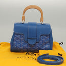 GOYARD Herringbone Saigon Hand Bag PVC Blue Auth 116256SM-12