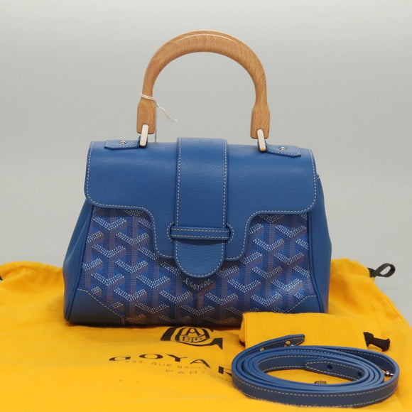 GOYARD Herringbone Saigon Hand Bag PVC Blue Auth 116256SM