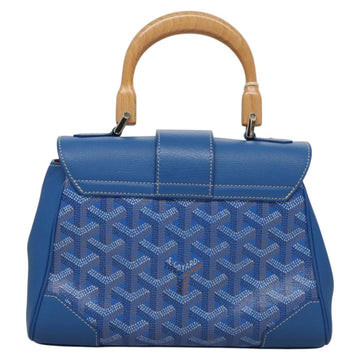 GOYARD Herringbone Saigon Hand Bag PVC Blue Auth 116256SM - 0