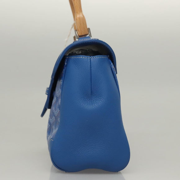 GOYARD Herringbone Saigon Hand Bag PVC Blue Auth 116256SM