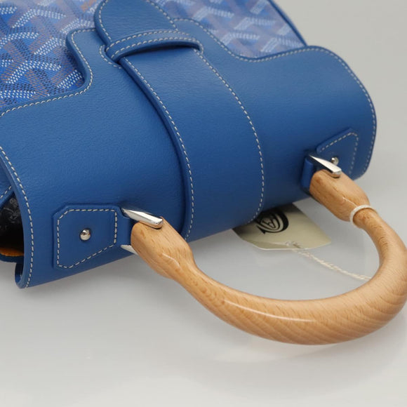 GOYARD Herringbone Saigon Hand Bag PVC Blue Auth 116256SM