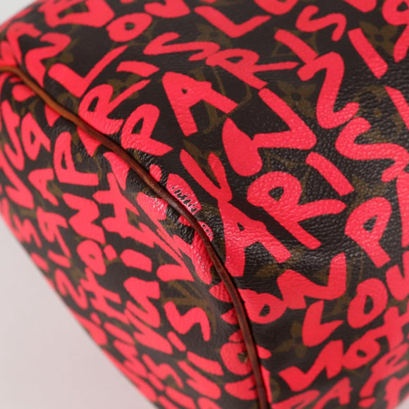 LOUIS VUITTON Monogram Graffiti Speedy 30 Bag Orange M93705 LV Auth 116267AM