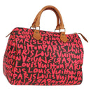 LOUIS VUITTON Monogram Graffiti Speedy 30 Bag Orange M93705 LV Auth 116267M-1