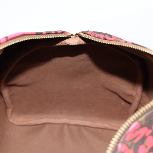 LOUIS VUITTON Monogram Graffiti Speedy 30 Bag Orange M93705 LV Auth 116267M