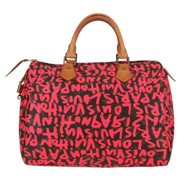 LOUIS VUITTON Monogram Graffiti Speedy 30 Bag Orange M93705 LV Auth 116267AM - 0