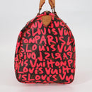 LOUIS VUITTON Monogram Graffiti Speedy 30 Bag Orange M93705 LV Auth 116267AM-4