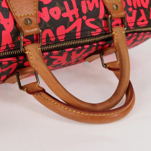 LOUIS VUITTON Monogram Graffiti Speedy 30 Bag Orange M93705 LV Auth 116267M