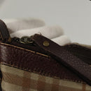 BURBERRY Nova Check Shoulder Bag Canvas Beige Gold Auth 116276-10