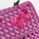 BOTTEGAVENETA INTRECCIATO Chain Shoulder Bag Leather Purple Auth 116278AM-18