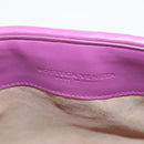 BOTTEGAVENETA INTRECCIATO Chain Shoulder Bag Leather Purple Auth 116278AM-20