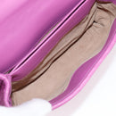 BOTTEGAVENETA INTRECCIATO Chain Shoulder Bag Leather Purple Auth 116278AM-10