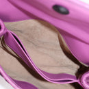 BOTTEGAVENETA INTRECCIATO Chain Shoulder Bag Leather Purple Auth 116278AM-23