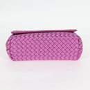 BOTTEGAVENETA INTRECCIATO Chain Shoulder Bag Leather Purple Auth 116278AM-5