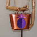 GUCCI Hand Bag Leather Bronze 580840 Auth 116280-20