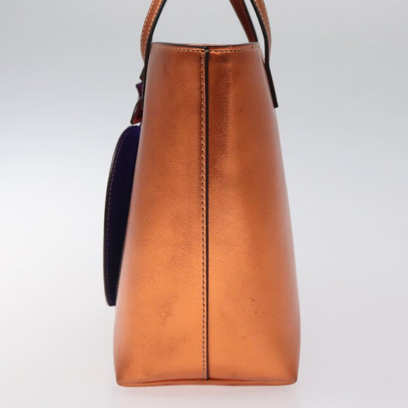 GUCCI Hand Bag Leather Bronze 580840 Auth 116280