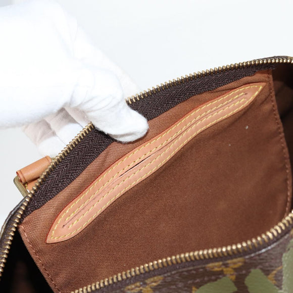 LOUIS VUITTON Monogram Graffiti Speedy 30 Bag Green Khaki M92194 Auth 116281AM