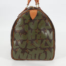 LOUIS VUITTON Monogram Graffiti Speedy 30 Bag Green Khaki M92194 Auth 116281AM-3