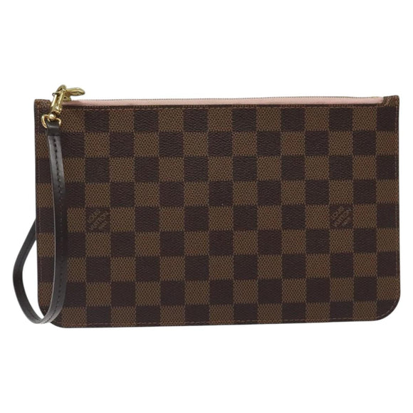 LOUIS VUITTON Damier Ebene Neverfull MM Pouch Accessory Pouch LV Auth 116283