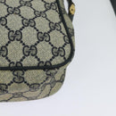 GUCCI GG Supreme Sherry Line Bag PVC Navy Gold Red 904 02 049 Auth 116288-9