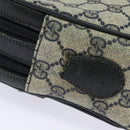 GUCCI GG Supreme Sherry Line Bag PVC Navy Gold Red 904 02 049 Auth 116288-17