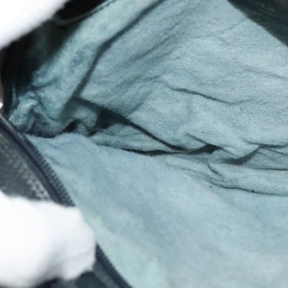 GUCCI GG Supreme Sherry Line Bag PVC Navy Gold Red 904 02 049 Auth 116288