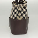 BURBERRY Nova Check Tote Bag Wool Beige Gold Auth 116293-4