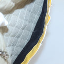CHANEL Choco Bar Tote Bag Canvas Beige Yellow CC Auth 116301-11
