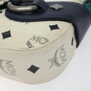 MCM Logogram Vicetos Shoulder Bag PVC Leather White Auth 116317-9