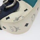 MCM Logogram Vicetos Shoulder Bag PVC Leather White Auth 116317-11