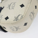 MCM Logogram Vicetos Shoulder Bag PVC Leather White Auth 116317-13