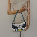 MCM Logogram Vicetos Shoulder Bag PVC Leather White Auth 116317-22