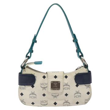 MCM Logogram Vicetos Shoulder Bag PVC Leather White Auth 116317 - 0