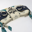 MCM Logogram Vicetos Shoulder Bag PVC Leather White Auth 116317-6