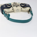 MCM Logogram Vicetos Shoulder Bag PVC Leather White Auth 116317-7