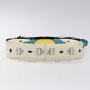 MCM Logogram Vicetos Shoulder Bag PVC Leather White Auth 116317-9
