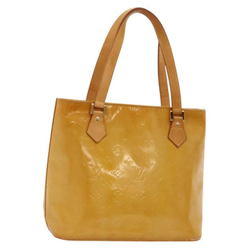 LOUIS VUITTON Monogram Vernis Houston Hand Bag Beige M91004 LV Auth 116324
