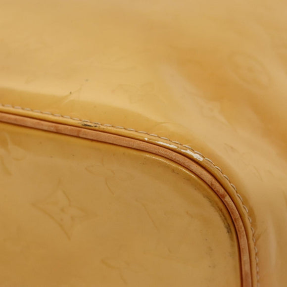 LOUIS VUITTON Monogram Vernis Houston Hand Bag Beige M91004 LV Auth 116324