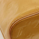 LOUIS VUITTON Monogram Vernis Houston Hand Bag Beige M91004 LV Auth 116324-16