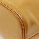 LOUIS VUITTON Monogram Vernis Houston Hand Bag Beige M91004 LV Auth 116324-9